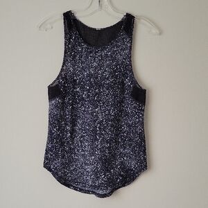 Lululemon Women's Sculpt Tank II -Splatter White Black / Black- Size XS/S